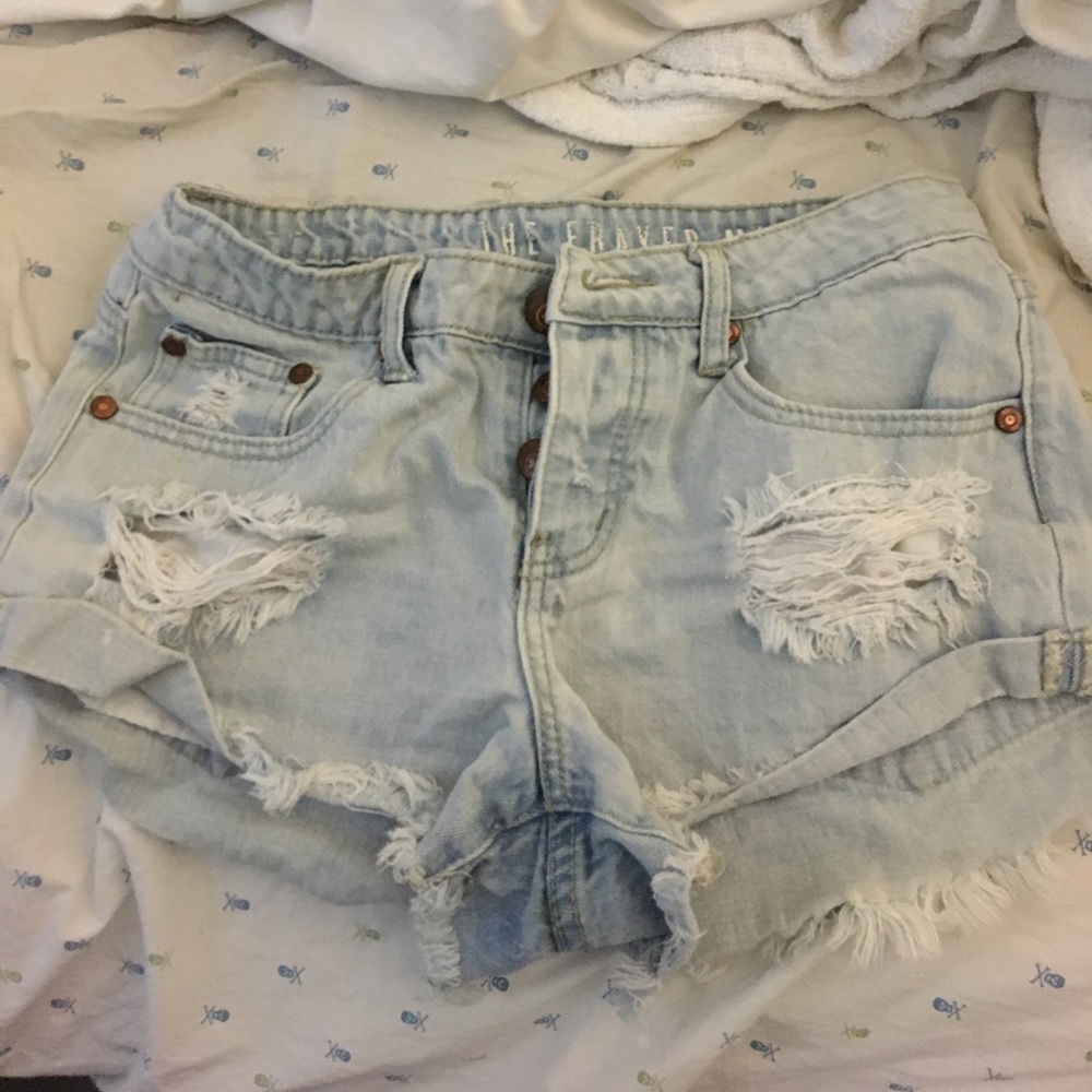 Light wash shorts
